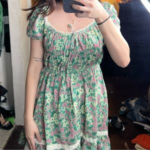 UO prairie floral scoop neck mini dress